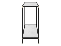 Mesa de consola blanco vidrio templado 100x35x75 cm