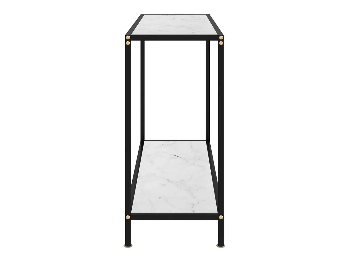 Mesa de consola blanco vidrio templado 100x35x75 cm ES234348