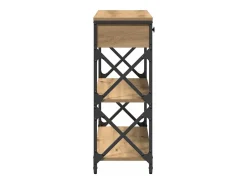 Mesa de Consola con cajón Roble artisan 75 x 28 x 75 cm