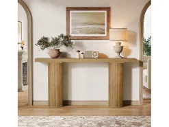 Mesa de consola extra larga de 160 cm, mesa rectangular para el vestíbulo, mesa para sofá detrás del sofá