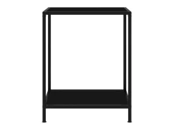 Mesa de consola negro vidrio templado 60x35x75 cm