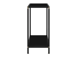 Mesa de consola negro vidrio templado 60x35x75 cm