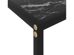 Mesa de consola negro vidrio templado 80x35x75 cm