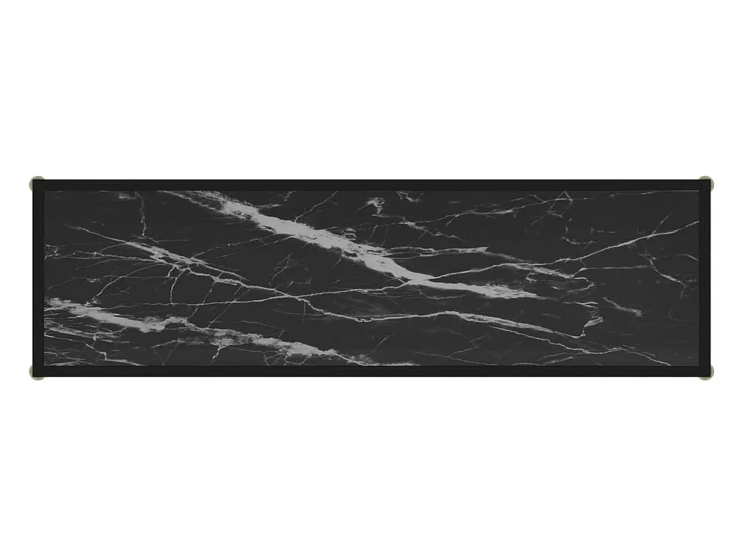 Mesa de consola negro vidrio templado 120x35x75 cm
