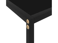 Mesa de consola negro vidrio templado 100x35x75 cm