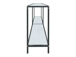 Mesa de consola vidrio templado blanco 180x35x75,5 cm ES740752