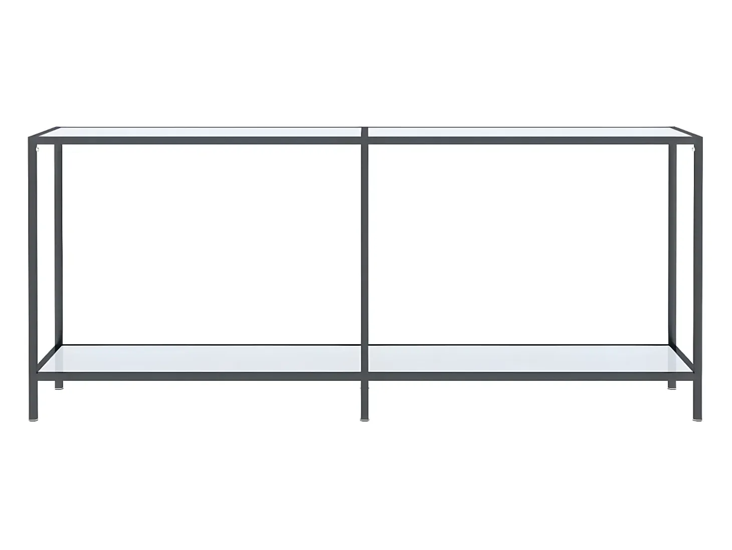Mesa de consola vidrio templado blanco 180x35x75,5 cm ES740752
