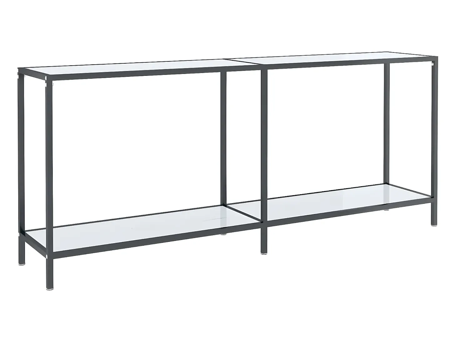 Mesa de consola vidrio templado blanco 180x35x75,5 cm ES740752