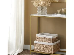 Mesa de Entrada Recibidor Mesa de Consola 80 x 75 x 30 cm con Forma Rectangular FSB29-G SoBuy ES