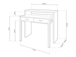 Mesa de escritorio extensible Zira Blanco Artik (Blanco Mate)