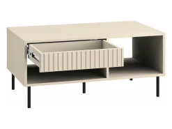 Mesa de salón rectangular - 100 cm - Beige - CALETTO