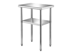 Mesa de Trabajo de Acero Inoxidable SucceBuy, 61 x 46 x 91 cm, Mesa de Preparación de Alimentos Comercial