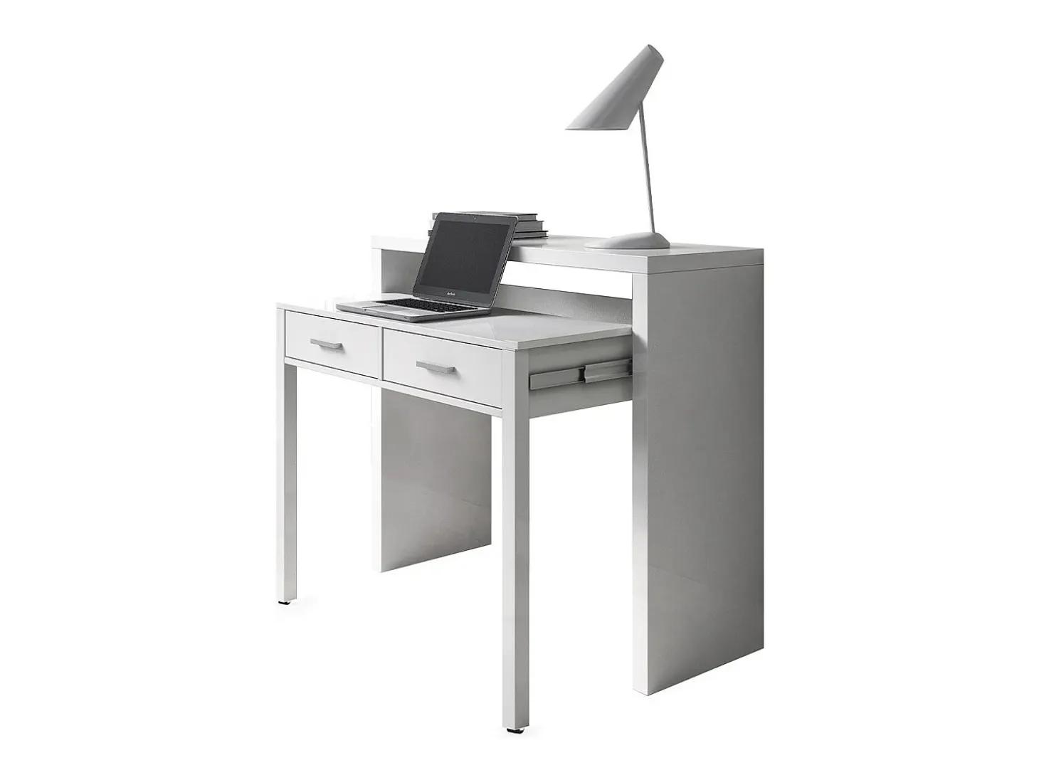 Mesa escritorio extensible con 2 cajones - L100 cm - Consola