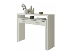 Mesa escritorio extensible con 2 cajones - L100 cm - Consola