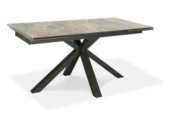 Mesa extensible de 160cm a 240cm moderna encimera de cerámica sobre cristal templado mármol antracita