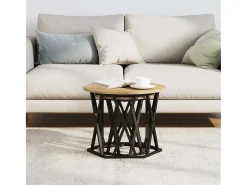 Mesa lateral 2 piezas Roble artisan 50 x 50 x 40 cm