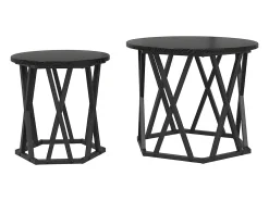 Mesa lateral 2 piezas Roble negro 50 x 50 x 40 cm