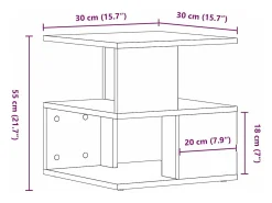 Mesa lateral Madera vieja 40 x 40 x 40 cm Madera contrachapada