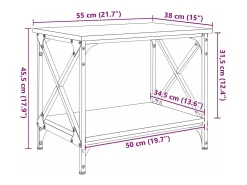 Mesa lateral Madera vieja