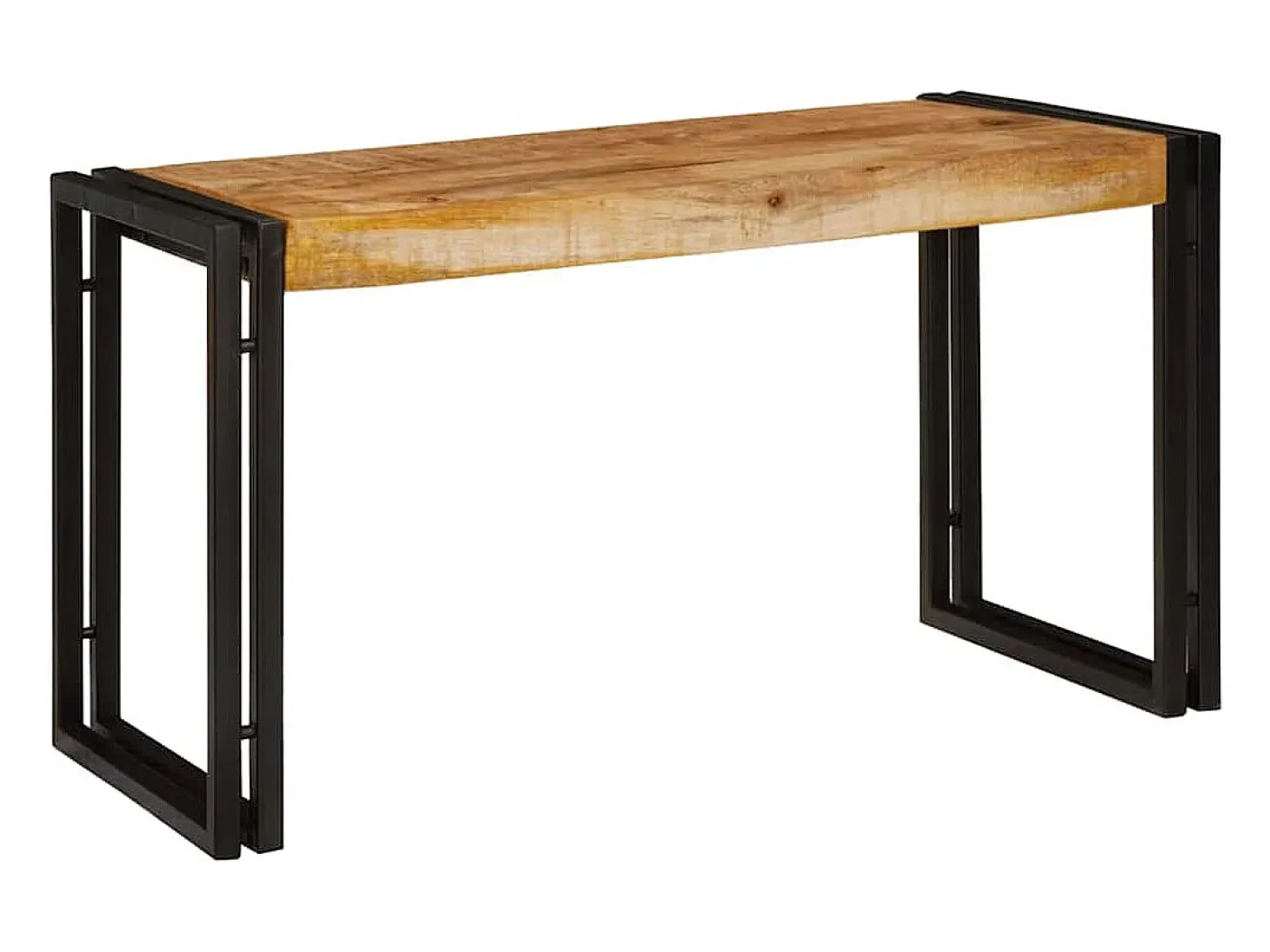 Mesa Nido 3 piezas Madera de mango maciza rugosa y un metal