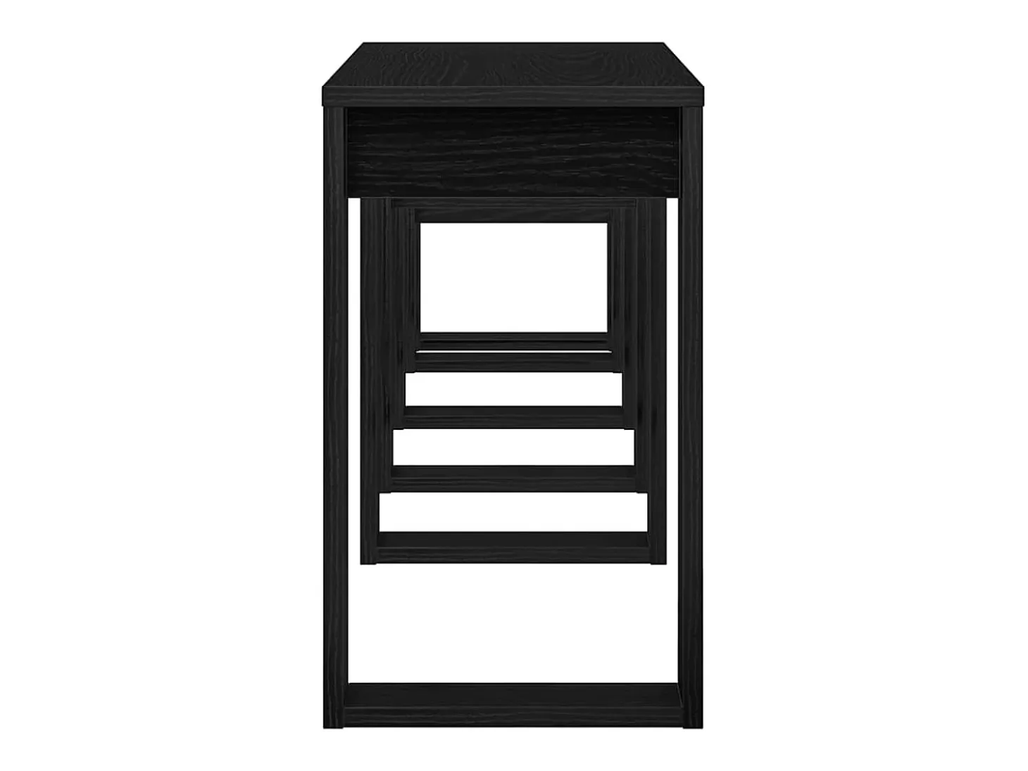 Mesa Nido 3 piezas Roble negro 61 x 28 x 47 cm