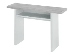 Mesa Plegable, Blanco ártico/Cemento - Dim : 75 x 120 x 35 cm