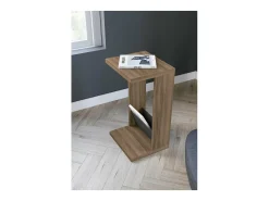Mesa velador 553 para salón acabado nogal claro/grafito, 71 cm(alto)40 cm(ancho)35 cm(lar