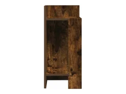 Mesas auxiliares 2 uds con estante ahumado roble 25,5x27x60 cm