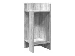 Mesas auxiliares 2 uds con estante gris sonoma 25,5x27x60 cm