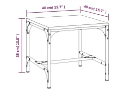 Mesas auxiliares 2 uds madera roble Sonoma 40x40x35 cm