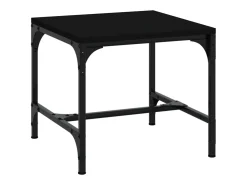 Mesas auxiliares 2 uds madera contrachapada negro 40x40x35 cm