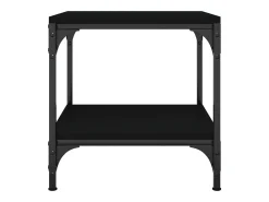 Mesas auxiliares 2 uds madera contrachapada negro 40x40x40 cm