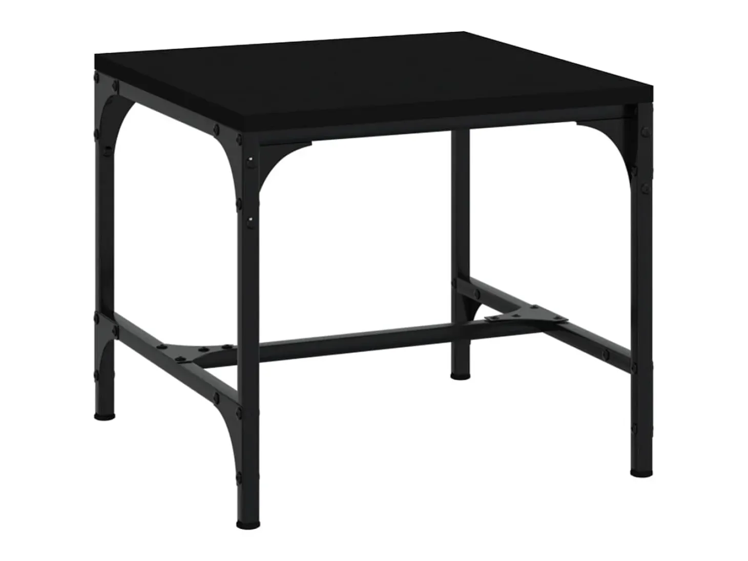 Mesas auxiliares 2 unidades madera contrachapada negro 40x40x35 cm