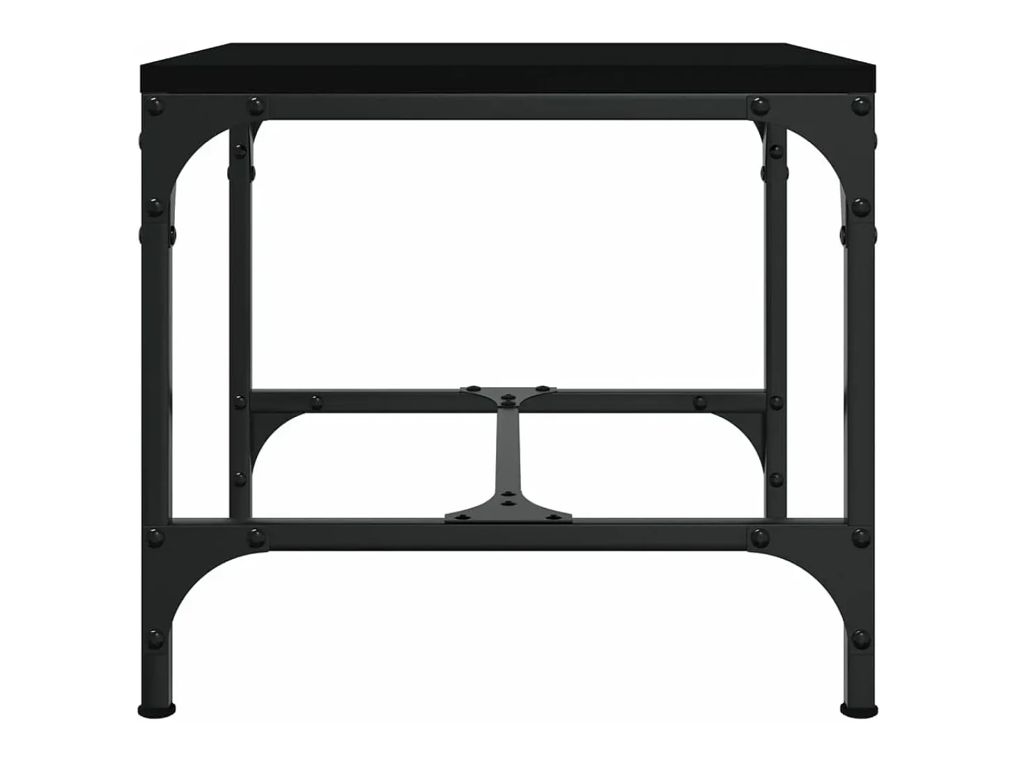 Mesas auxiliares 2 unidades madera contrachapada negro 40x40x35 cm