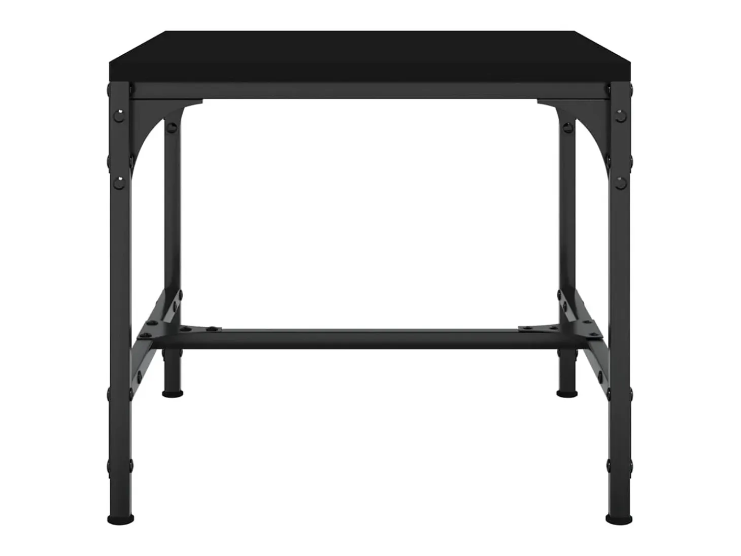 Mesas auxiliares 2 unidades madera contrachapada negro 40x40x35 cm