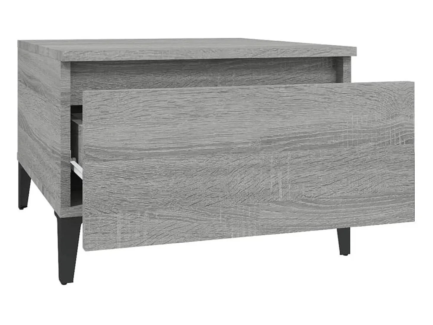 Mesas auxiliares 2 unidades contrachapada gris Sonoma 50x46x35 cm