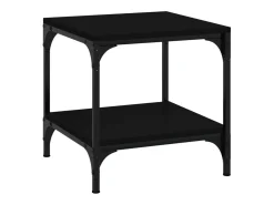 Mesas auxiliares 2 unidades madera contrachapada negro 40x40x40 cm