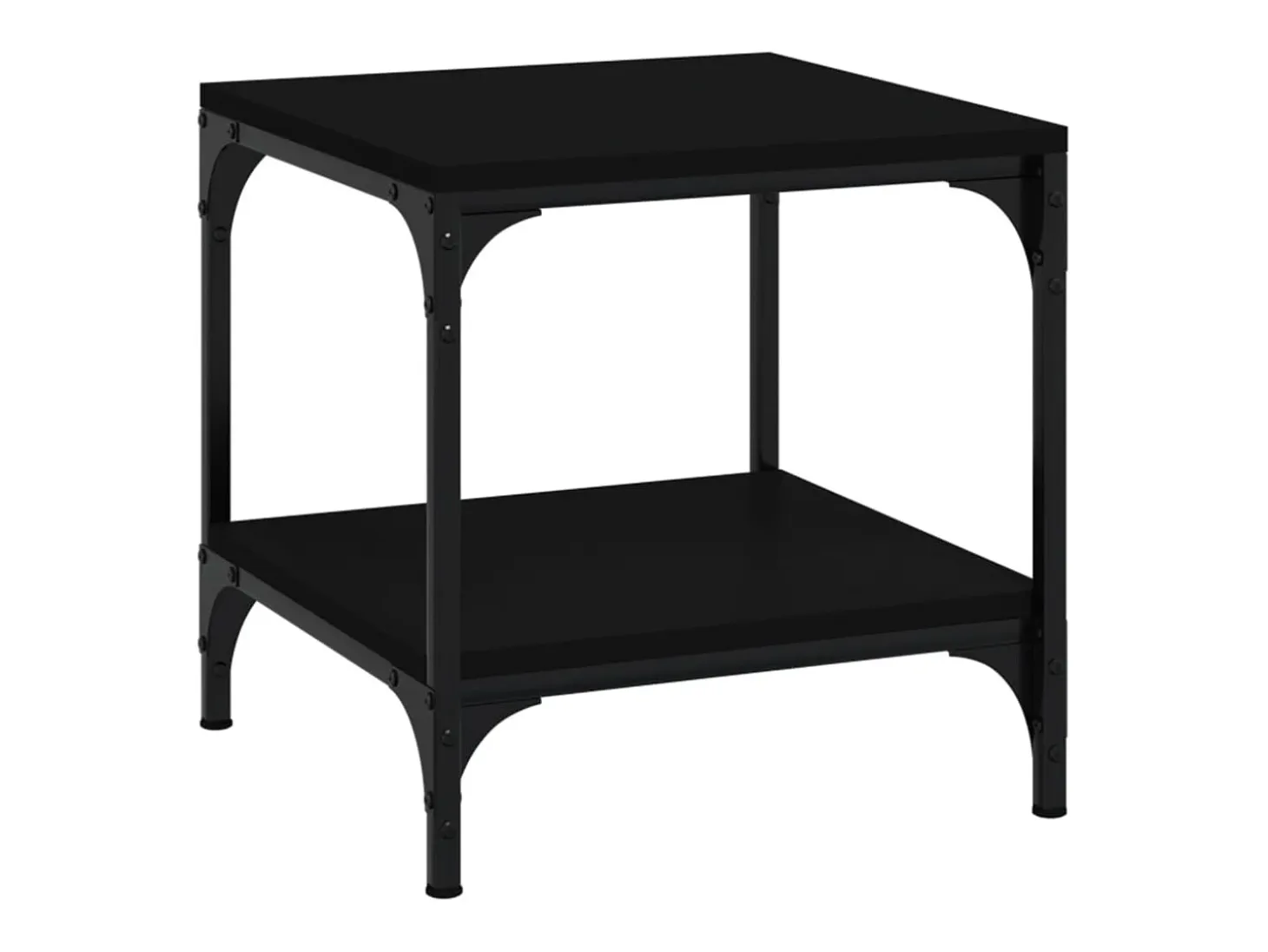 Mesas auxiliares 2 unidades madera contrachapada negro 40x40x40 cm