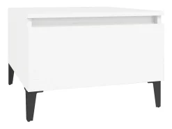 Mesas auxiliares 2 unidades madera contrachapada blanco 50x46x35 cm