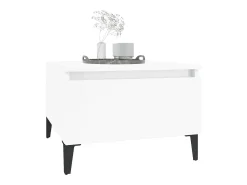 Mesas auxiliares 2 unidades contrachapada blanco brillo 50x46x35 cm