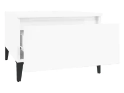 Mesas auxiliares 2 unidades contrachapada blanco brillo 50x46x35 cm