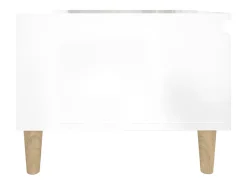Mesas auxiliares 2 unidades contrachapada blanco brillo 50x46x35 cm