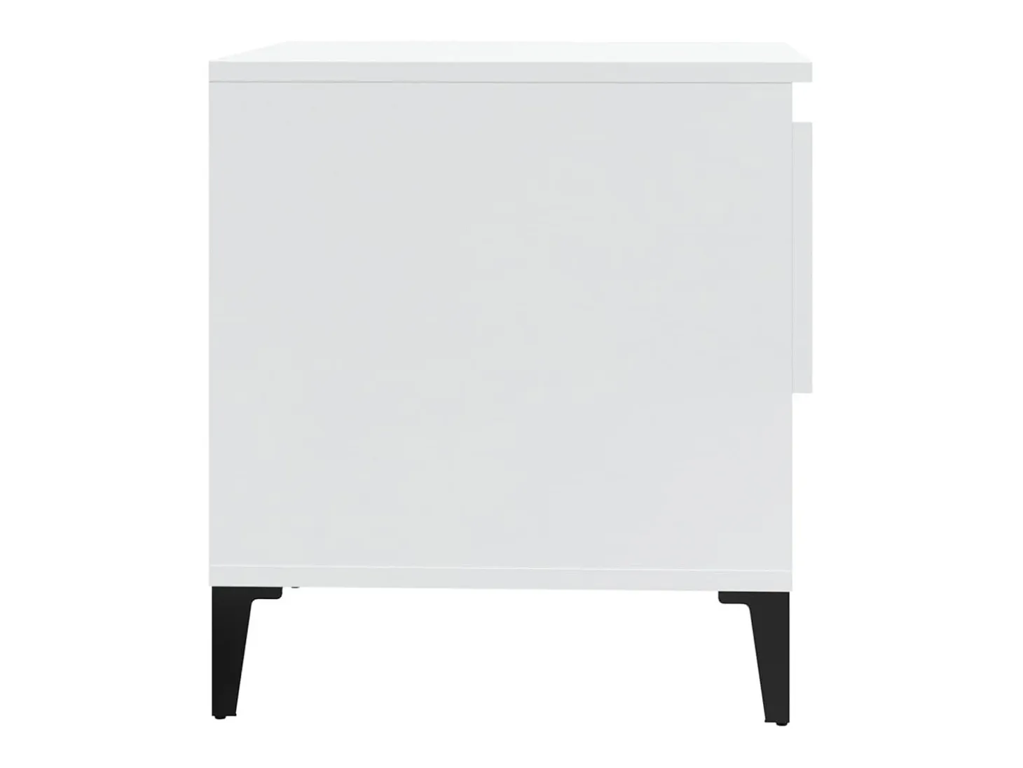 Mesas auxiliares 2 unidades contrachapada blanco brillo 50x46x50 cm