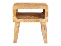Mesas auxiliares 40 x 32 x 46 cm madera maciza de mango
