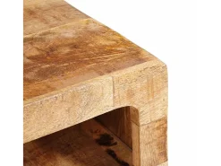 Mesas auxiliares 40 x 32 x 46 cm madera maciza de mango