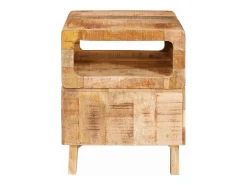 Mesas auxiliares Marrón 40 x 40 x 49 cm madera maciza de mango
