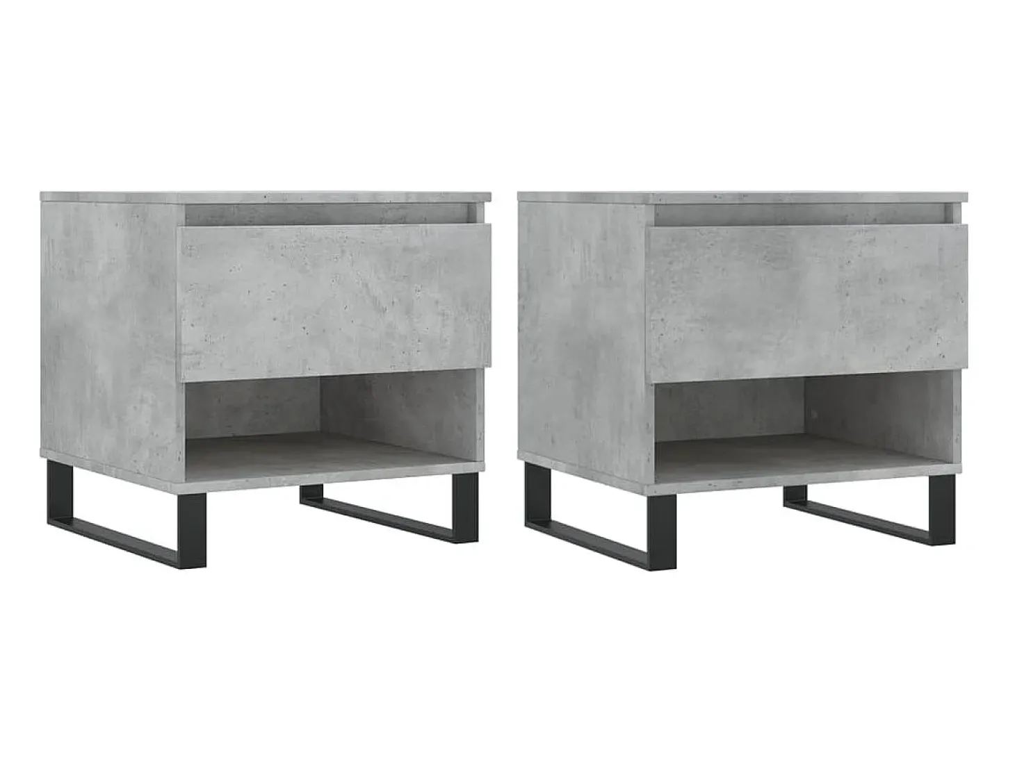 Mesas centro 2 uds madera ingeniería gris hormigón 50x46x50 cm ES94125