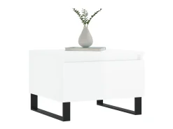 Mesas centro 2 uds madera ingeniería blanco brillo 50x46x35 cm ES58741