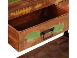 Mesas consola Otro 2 piezas Multicolor Madera maciza recuperada