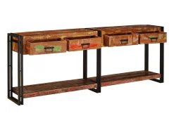 Mesas consola Otro 2 piezas Multicolor Madera maciza recuperada